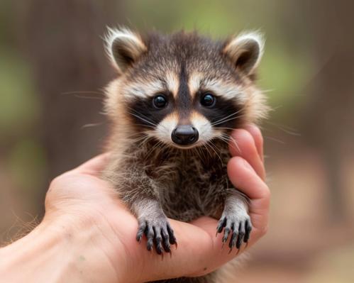 World's Top 10 Cutest Wild Baby Animals - adorable baby raccoon being held